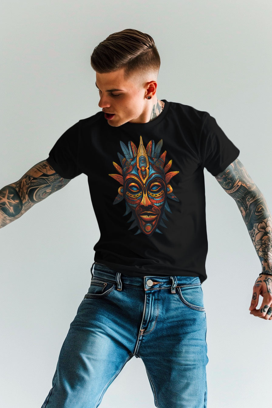 Vibrant Aztec Mask T-shirt