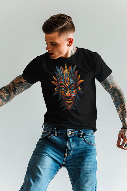 Vibrant Aztec Mask T-shirt